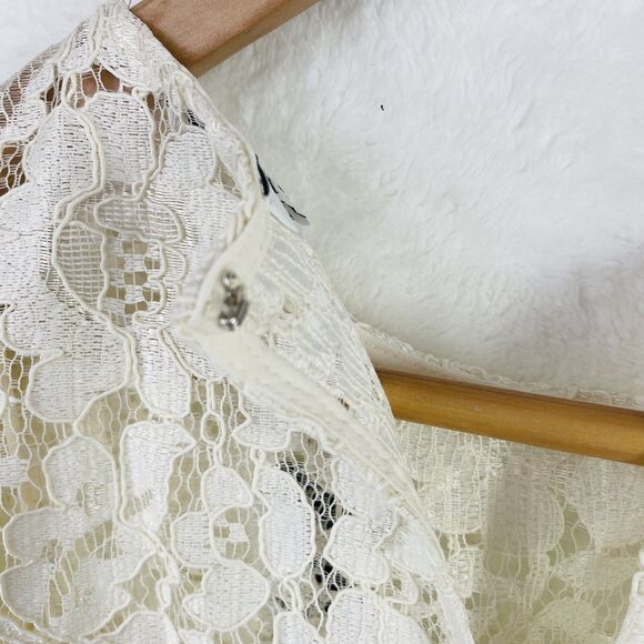 Express Lace Puff Sleeve Prairie Blouse Small Oversized Small New With Tags Lace - Picture 14 of 16